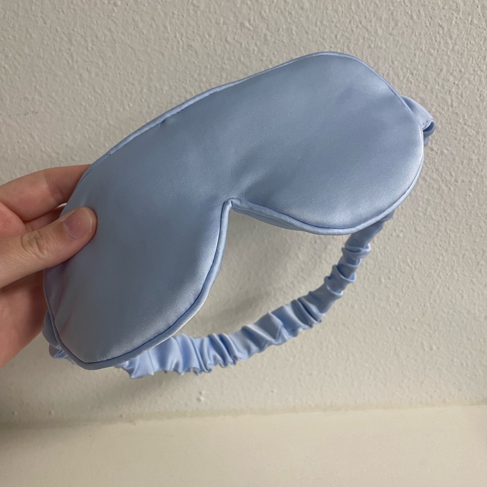 Auden Sky Blue Satin Eye Mask